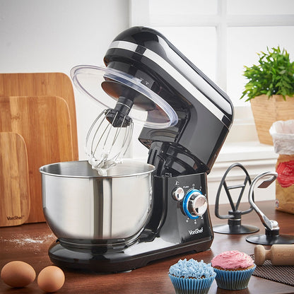 VonShef 220 volts Stand Mixer 650 watts with Dough Hook, Beater, whisk, & Splash Guard 220 240 volt 50 hz 13133 - 220 - Electronics