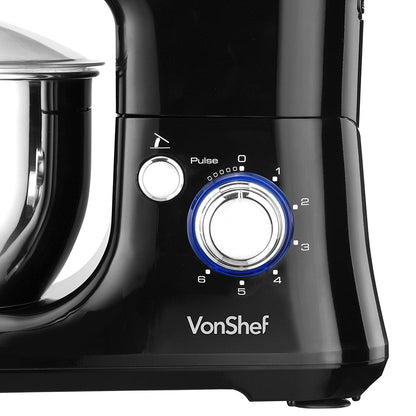 VonShef 220 volts Stand Mixer 650 watts with Dough Hook, Beater, whisk, & Splash Guard 220 240 volt 50 hz 13133 - 220 - Electronics