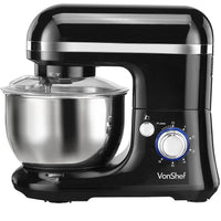 VonShef 220 volts Stand Mixer 650 watts with Dough Hook, Beater, whisk, & Splash Guard 220 240 volt 50 hz 13133 - 220 - Electronics