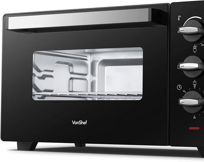 Vonshef 220 volts Toaster Oven 23 liter with baking tray and wire rack 1400watts 220v 240 volt mini oven 2000145 - 220 - Electronics