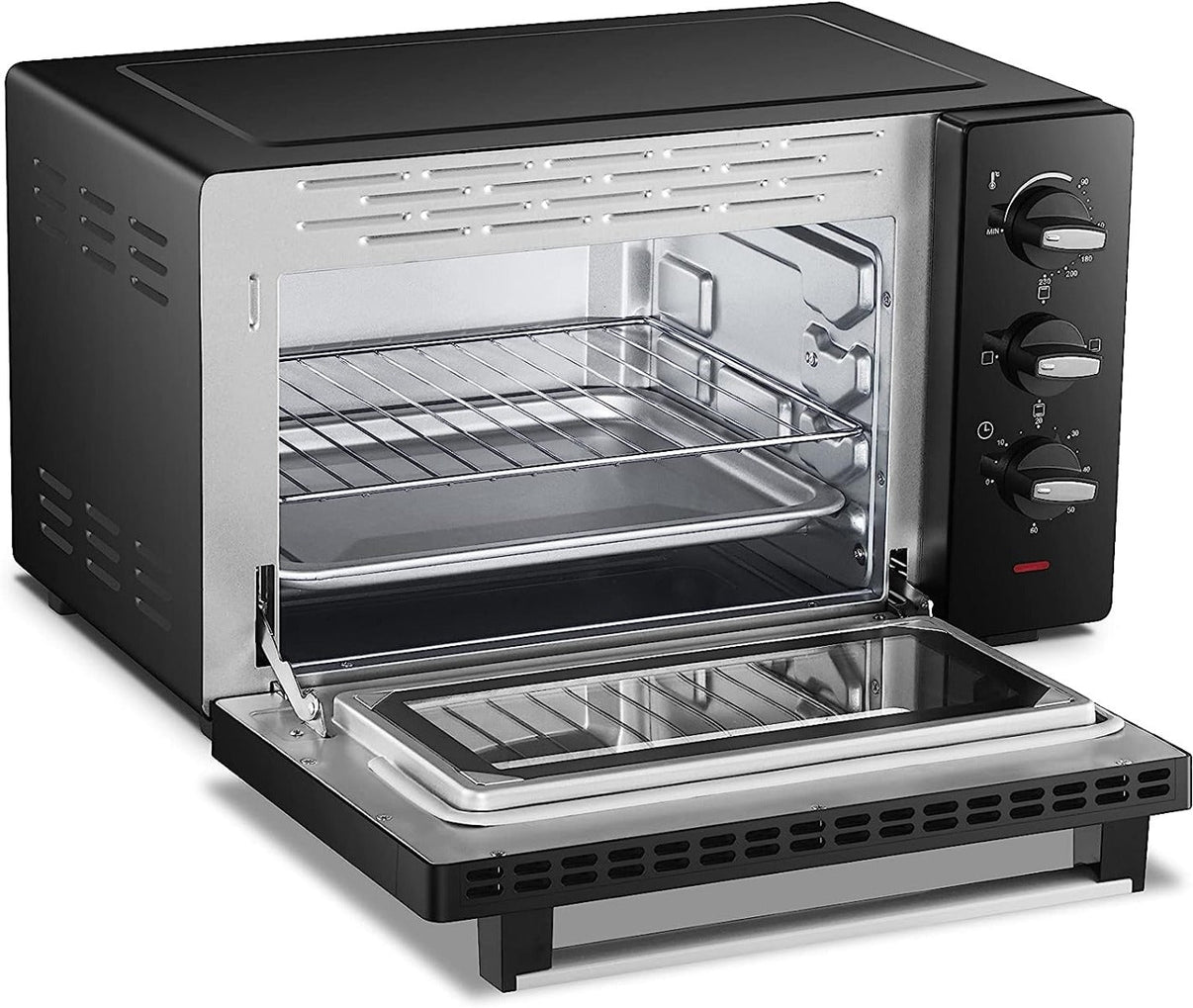 Vonshef 220 volts Toaster Oven 23 liter with baking tray and wire rack 1400watts 220v 240 volt mini oven 2000145 - 220 - Electronics