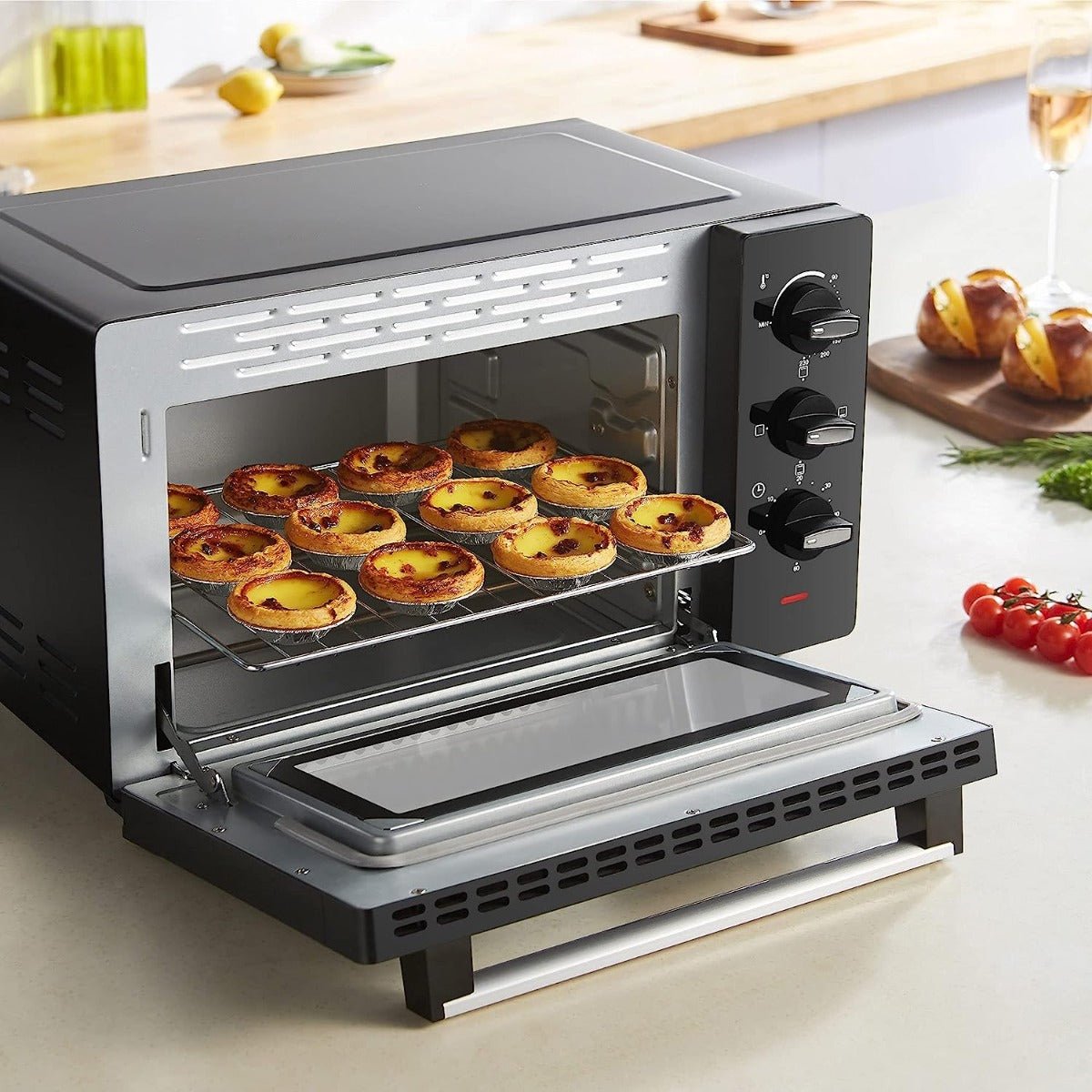 Vonshef 220 volts Toaster Oven 23 liter with baking tray and wire rack 1400watts 220v 240 volt mini oven 2000145 - 220 - Electronics