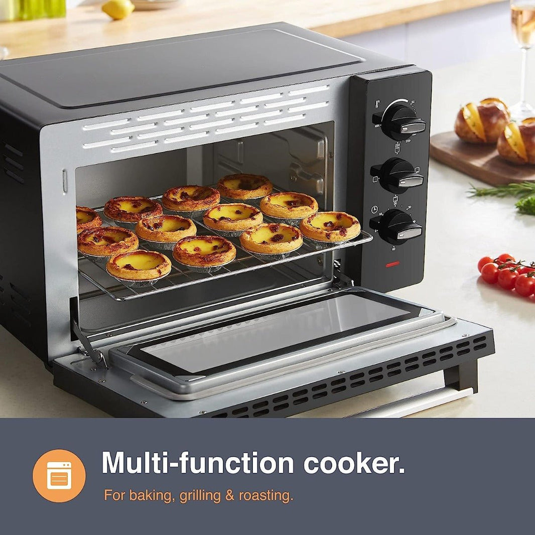 Vonshef 220 volts Toaster Oven 23 liter with baking tray and wire rack 1400watts 220v 240 volt mini oven 2000145 - 220 - Electronics
