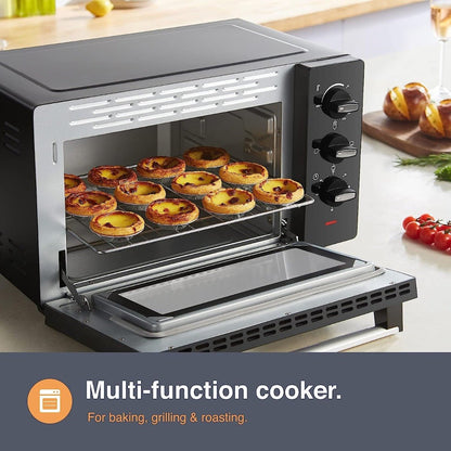 Vonshef 220 volts Toaster Oven 23 liter with baking tray and wire rack 1400watts 220v 240 volt mini oven 2000145 - 220 - Electronics