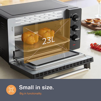 Vonshef 220 volts Toaster Oven 23 liter with baking tray and wire rack 1400watts 220v 240 volt mini oven 2000145 - 220 - Electronics