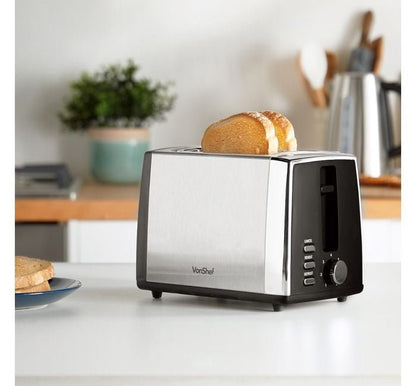 Vonshef 220 volts Toaster Stainless steel 2 slice 2000132 220v 240 volts - 220 - Electronics