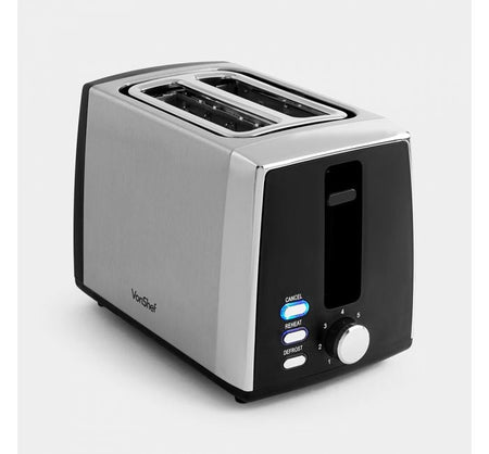 Vonshef 220 volts Toaster Stainless steel 2 slice 2000132 220v 240 volts - 220 - Electronics
