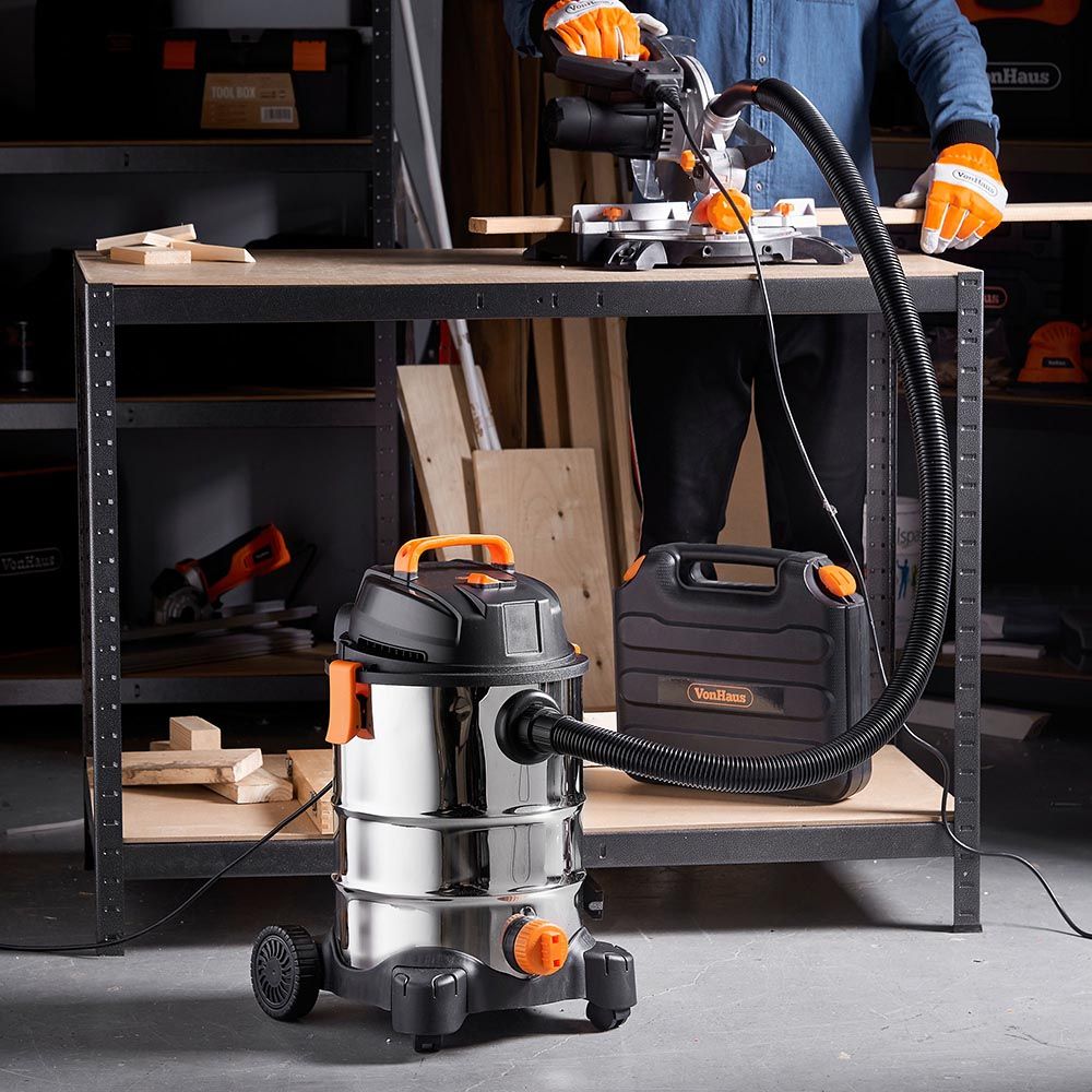 Vonshef 220 volts wet dry shopvac drum vacuum 30 LIter capacity 220v 240 volts 50 hz 15187 - 220 - Electronics