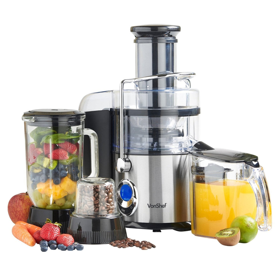 VonShef 3 - in - 1 Juicer, Blender, & Grinder for 220 Volts 13187 - 220 - Electronics