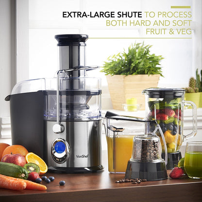 VonShef 3 - in - 1 Juicer, Blender, & Grinder for 220 Volts 13187 - 220 - Electronics