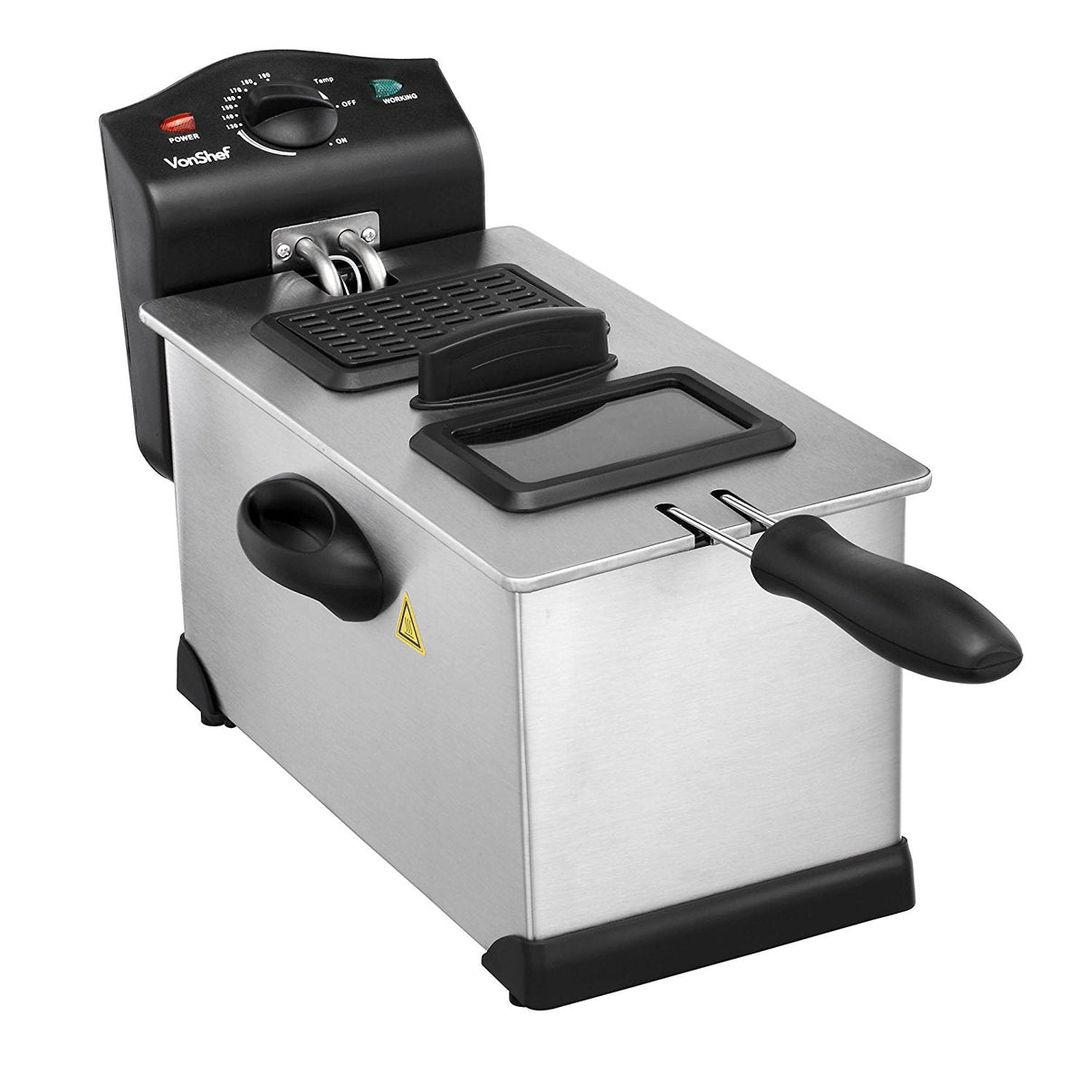 Vonshef 3 - Liter Stainless Steel Deep Fryer for 220/240 Volts and 50hz 13183 - 220 - Electronics