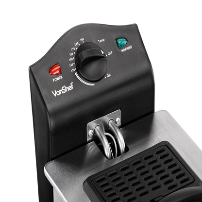 Vonshef 3 - Liter Stainless Steel Deep Fryer for 220/240 Volts and 50hz 13183 - 220 - Electronics