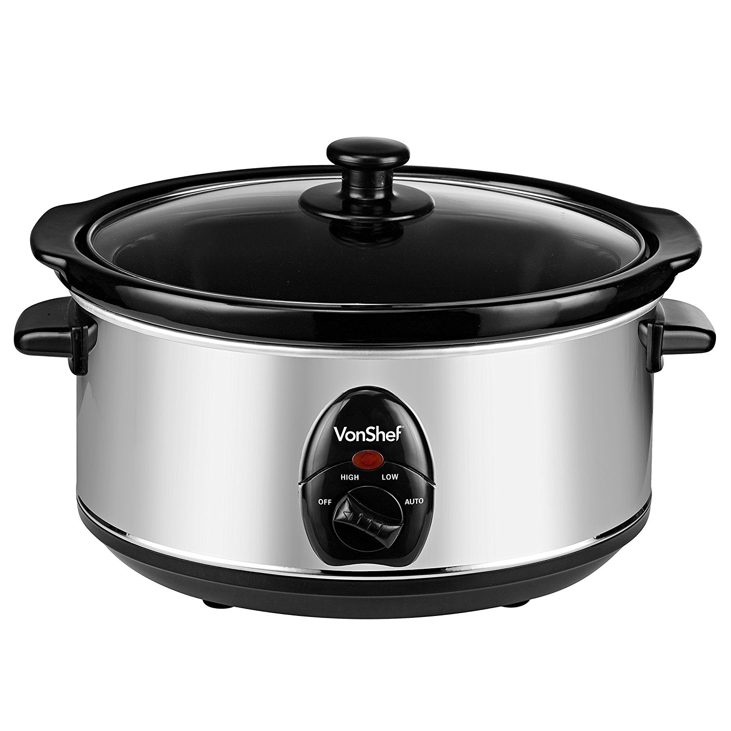 Vonshef Crock pot 6.5 Liter 220 volts Crockpot Slow Cooker electric 220 240 volt 50 hz oval 13340 - 220 - Electronics