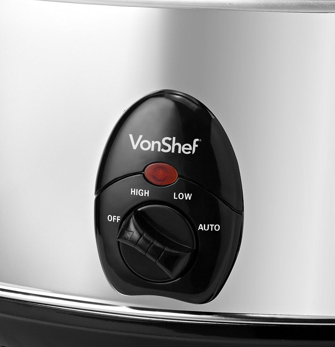 Vonshef Crock pot 6.5 Liter 220 volts Crockpot Slow Cooker electric 220 240 volt 50 hz oval 13340 - 220 - Electronics