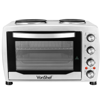 Vonshef Large Toaster Oven w/Double Hot Plate for 220 Volts and 50hz 13217 - 220 - Electronics