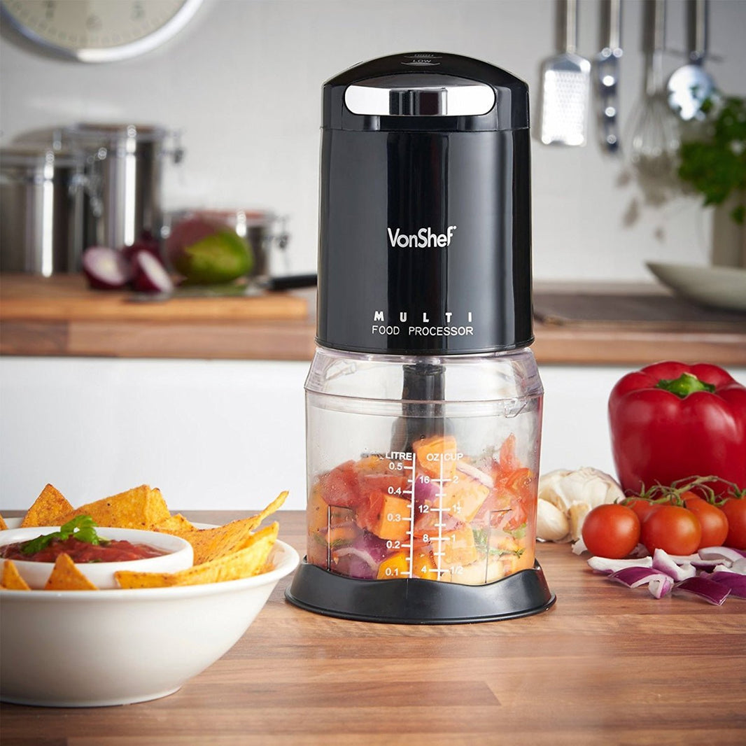 VonShef Mini Food Processor/Blender/Multi - Chopper for 220/240 Volt Use - 220 - Electronics
