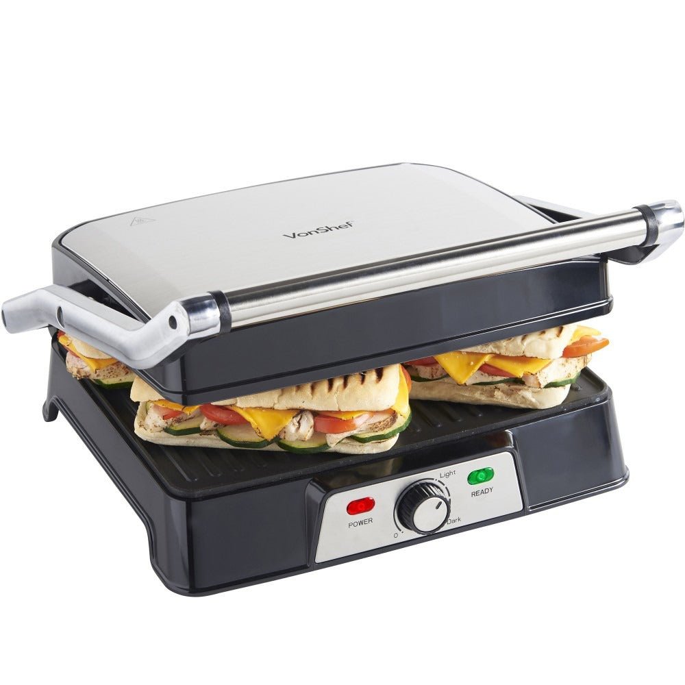 Vonshef Sandwich Pannini Press & Grill for 220/240 Volts and 50Hz 13179 - 220 - Electronics