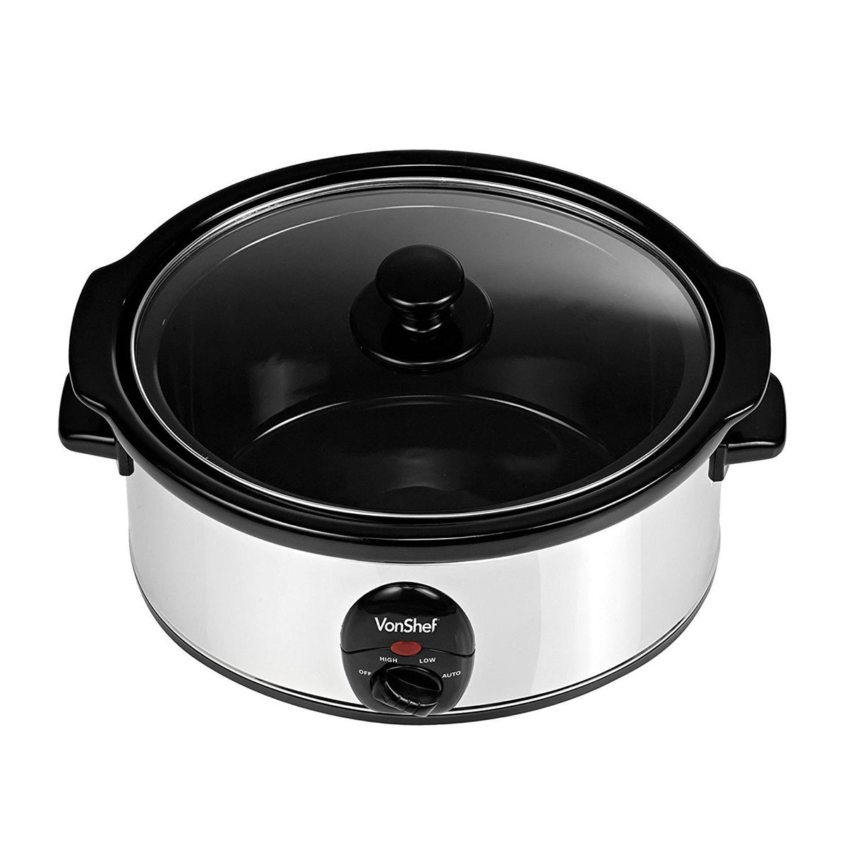 VonShef Slow Cooker 3.5 Liter Crockpot for 220/240 Volts - 220 - Electronics