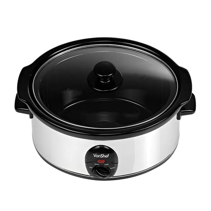 VonShef Slow Cooker 3.5 Liter Crockpot for 220/240 Volts - 220 - Electronics