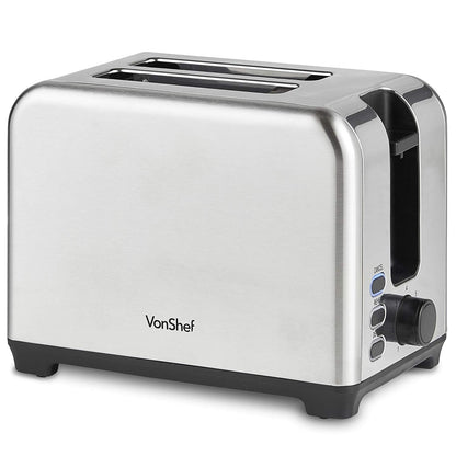 Vonshef Toaster 2 - Slice Stainless Steel 13374 220 - 240 Volts - 220 - Electronics