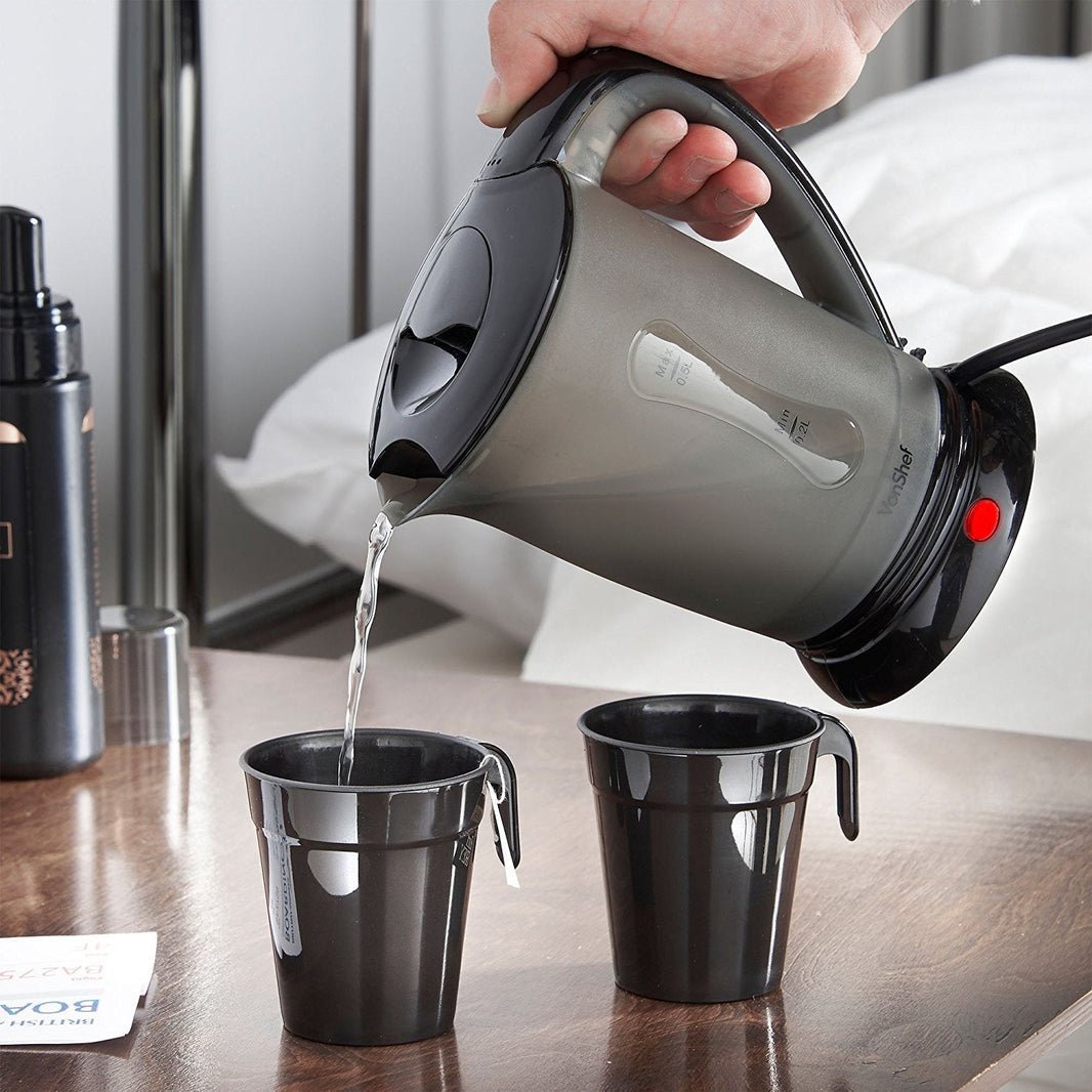 Vonshef Travel Kettle w/ 2 Cups for 110 - 240 Volt Worldwide Use 13221 - 220 - Electronics