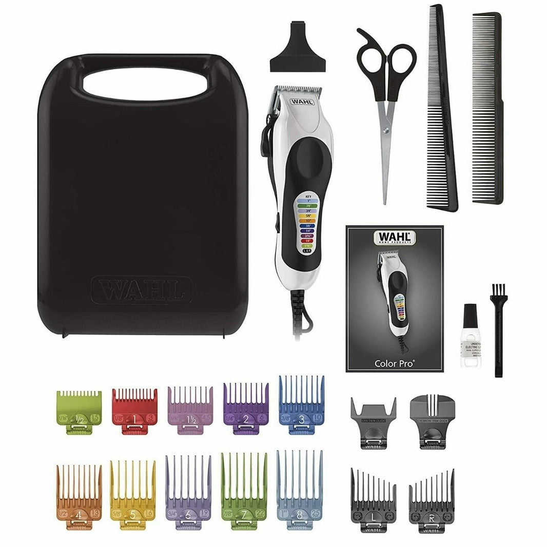 Wahl 220 volts Hair Clipper made in USA Complete Set 79752 - 058 Deluxe Grooming Pro 21 PCS Hair - Cutting Kit 220v 240 volts 50 hz - 220 - Electronics