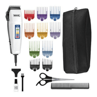 Wahl 9155 - 2758 220 volt clippers hair cutting kit with Color Code 17 PCs 220v 240 volts clippers - 220 - Electronics