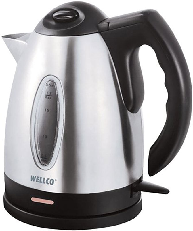 Welco Brushed Stainless Steel Cordless Jug Kettle 220 240 volts, 1.7Litre - (WEL101 - 00) Auto Shut Off - 220v volt electronics