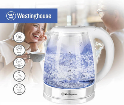 Westinghouse 220 volt glass kettle cordless 1.7 Liters 220v 240 volts - 220 - Electronics