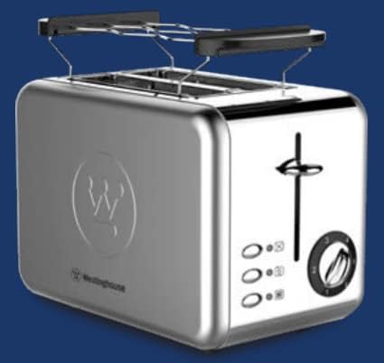 Westinghouse 220 Volt Toaster Stainless Steel 2 Slice Removable Warming Rack WKTTCB850SS - 220 - Electronics