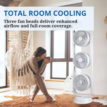 Westinghouse 220 Volt Triple tower fan with oscillating pedestal 220v 240 volts with remote - 220v volt electronics