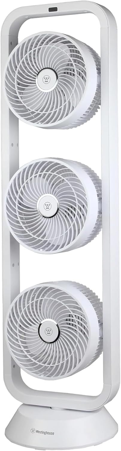 Westinghouse 220 Volt Triple tower fan with oscillating pedestal 220v 240 volts with remote - 220v volt electronics