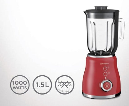 Westinghouse 220 volts Blender 1000 watts 2 Speed Glass Jar Stainless Steel 220v 240 volts WKBEPB37 - 220 - Electronics