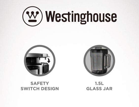 Westinghouse 220 volts Blender 600 watts 5 Speed Glass Jar Stainless Steel 220v 240 volts WKBEPB32 - 220 - Electronics