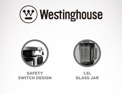 Westinghouse 220 volts Blender 600 watts 5 Speed Glass Jar Stainless Steel 220v 240 volts WKBEPB32 - 220 - Electronics