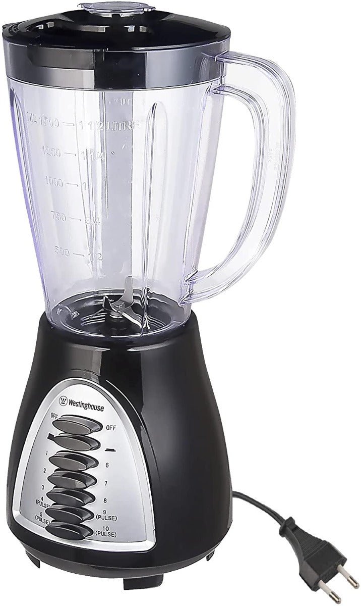 Westinghouse 220 Volts Blender WKBE1008BA 10 Speed Pulse Rotation Stainless Steel Blade With Glass Jar 220 - 240 Volts - 220 - Electronics