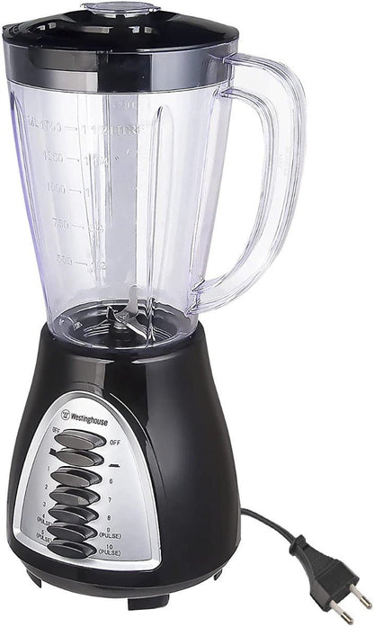 Westinghouse 220 Volts Blender WKBE1008BA 10 Speed Pulse Rotation Stainless Steel Blade With Glass Jar 220 - 240 Volts - 220 - Electronics
