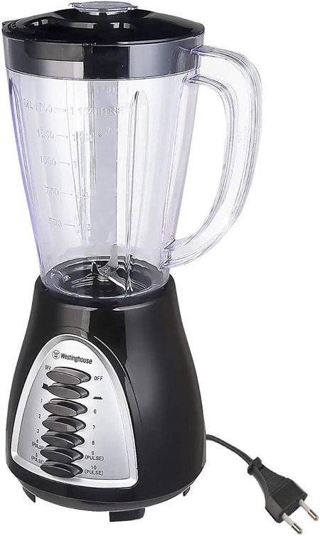 Westinghouse 220 Volts Blender WKBE1008BA 10 Speed Pulse Rotation Stainless Steel Blade With Glass Jar 220 - 240 Volts - 220 - Electronics