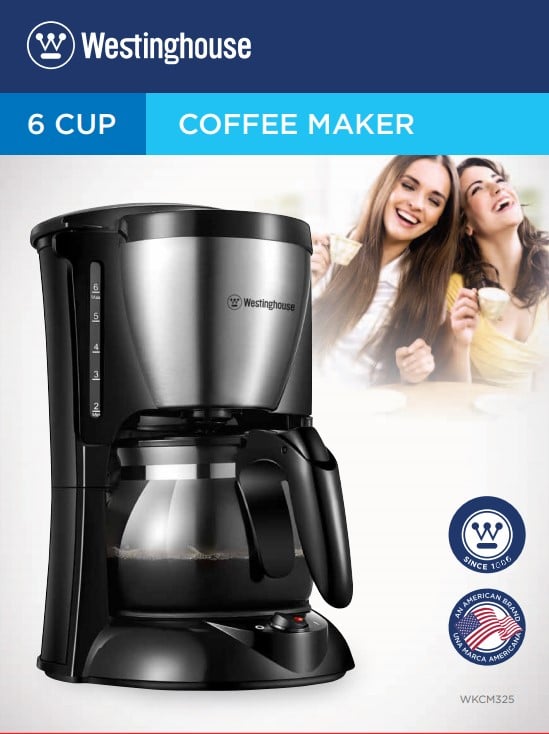 Westinghouse 220 - volts Coffee Maker 4 - 6 cup with Permanent Filter and Hot Plate WKCM325 - 220 - Electronics