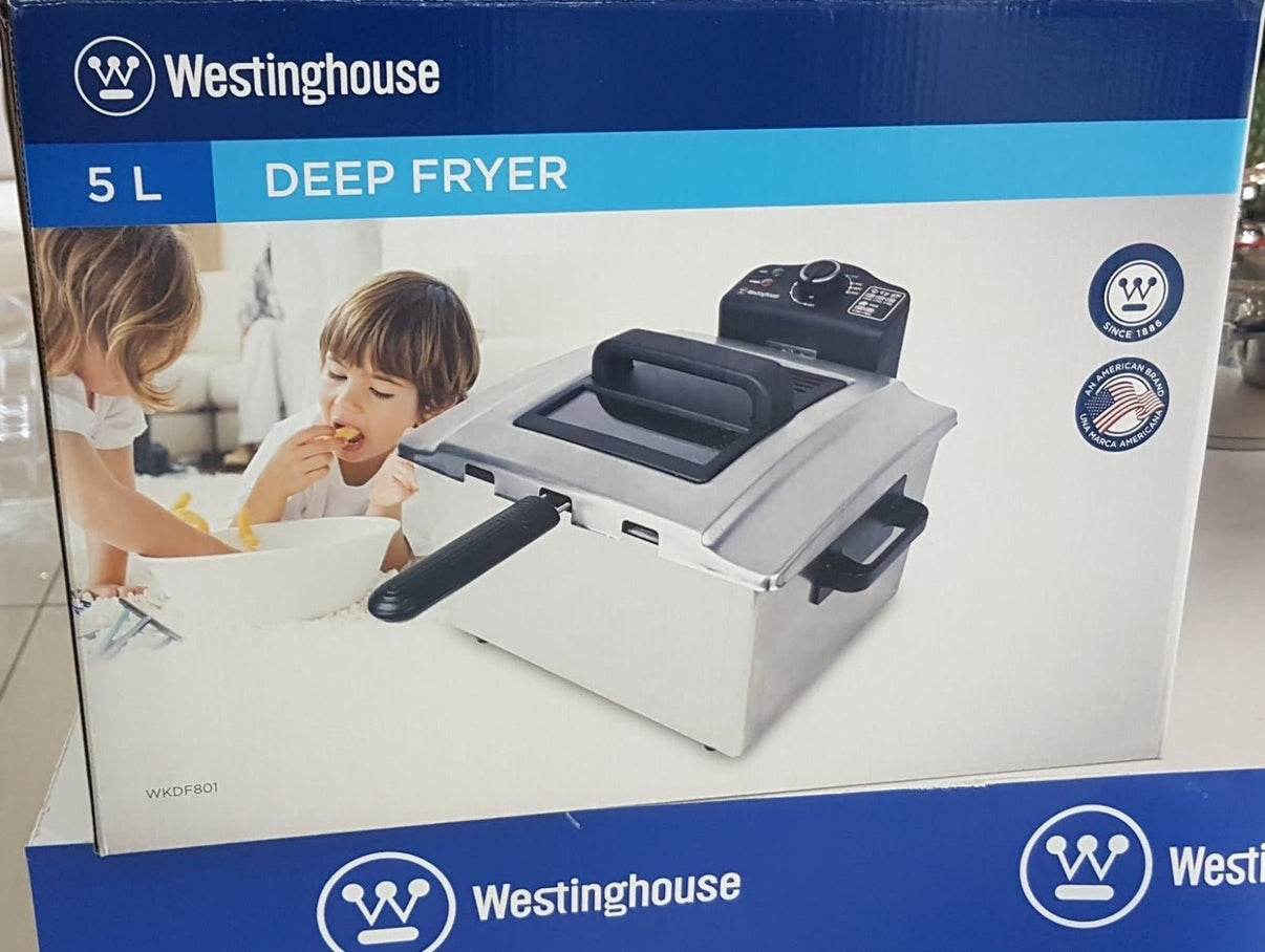 Westinghouse 220 volts Deep Fryer 5 LIter size Stainless Steel 220 volt Deep Fryer 220v 240 volts 50 hz WKDF801 - 220 - Electronics
