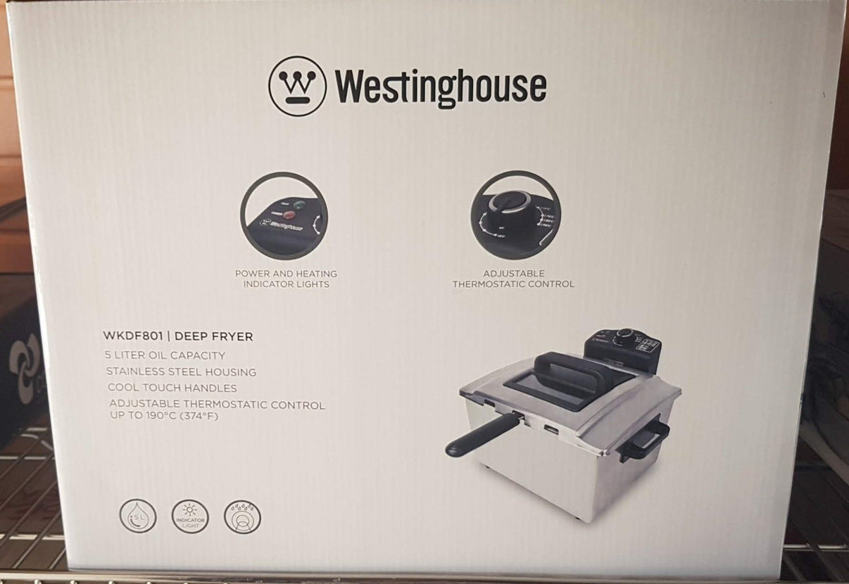 Westinghouse 220 volts Deep Fryer 5 LIter size Stainless Steel 220 volt Deep Fryer 220v 240 volts 50 hz WKDF801 - 220 - Electronics