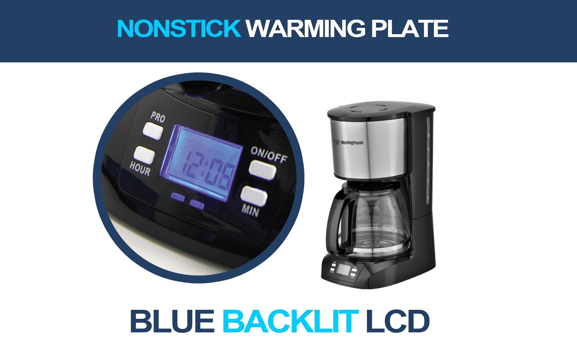 Westinghouse 220 - volts Digital Programmable Coffee Maker with Permanent Filter and Hot Plate WKCM109 - 220 - Electronics