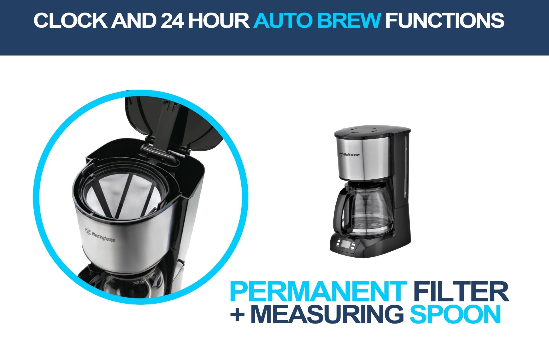 Westinghouse 220 - volts Digital Programmable Coffee Maker with Permanent Filter and Hot Plate WKCM109 - 220 - Electronics