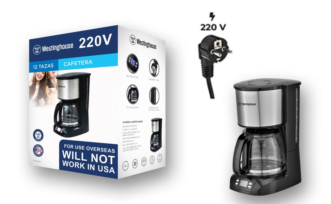 Westinghouse 220 - volts Digital Programmable Coffee Maker with Permanent Filter and Hot Plate WKCM109 - 220 - Electronics