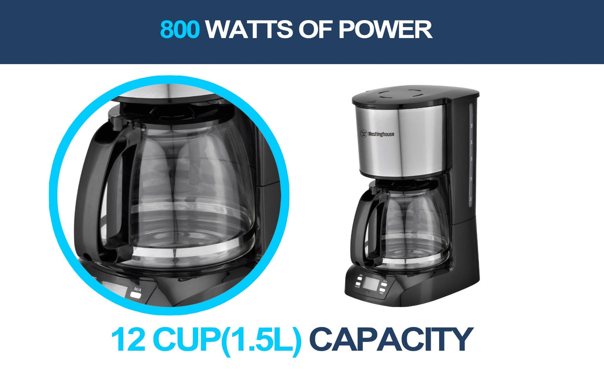 Westinghouse 220 - volts Digital Programmable Coffee Maker with Permanent Filter and Hot Plate WKCM109 - 220 - Electronics