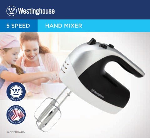 Westinghouse 220 volts hand mixer silver / black color 5 speed powerful motor 220v 240 volts WKHM111C - 220 - Electronics