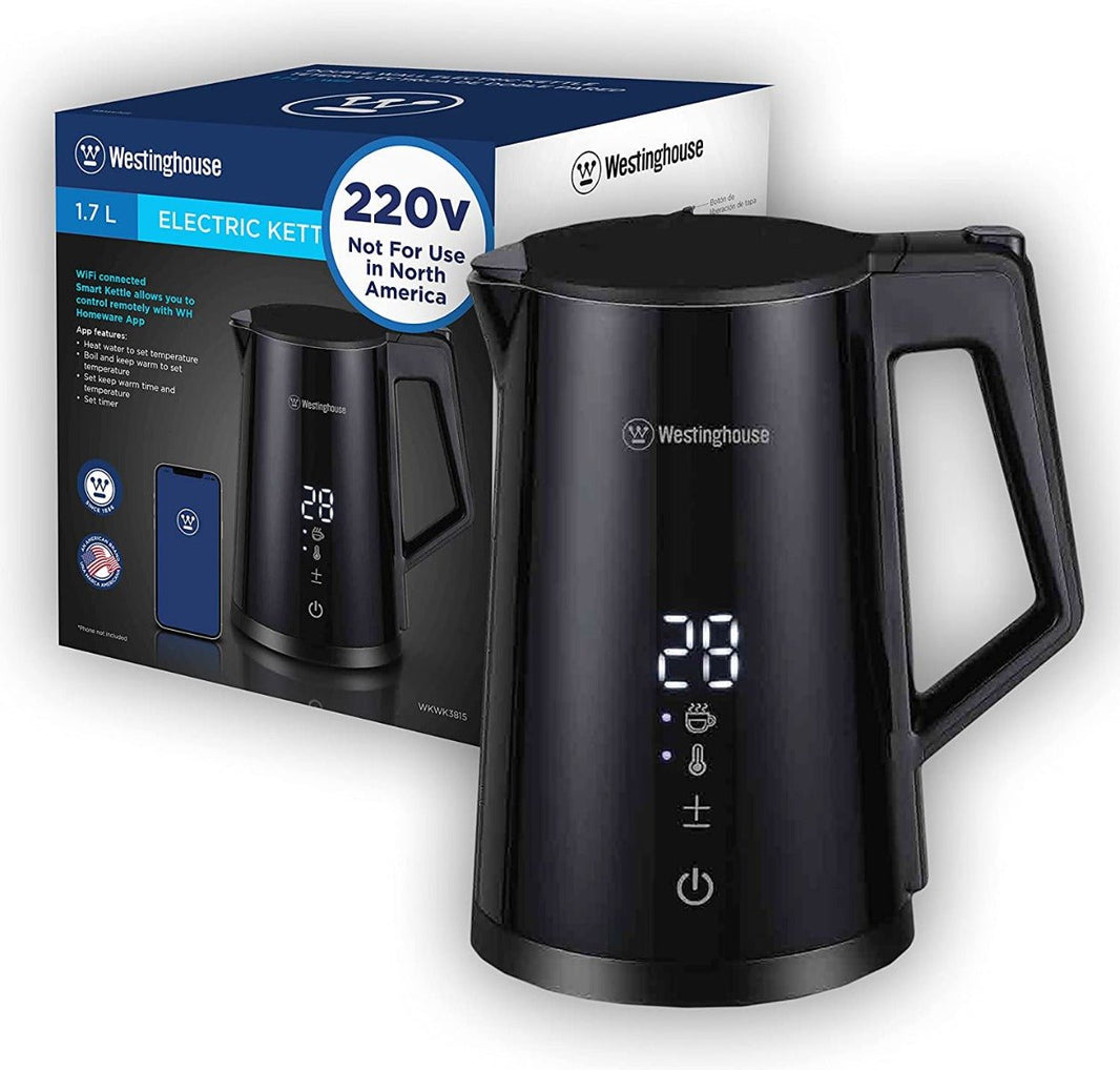 Westinghouse 220 volts Kettle Double Wall Variable Temperature kettle - Stainless steel interior and cool touch exterior 1.7 Liter 220v 240 volt model WKWK3815 9030 - 220 - Electronics