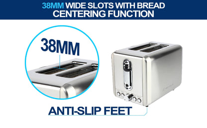 Westinghouse 220 volts Toaster Stainless steel 2 slice WKTT009 220v 240 volts - 220 - Electronics