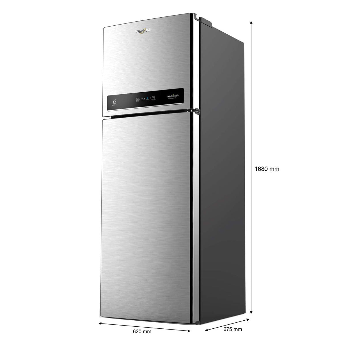 Whirlpool 220 volt top freezer refrigerator IF355INV 340 fridge Silver 220v 240 volts 50 hz - 220 - Electronics