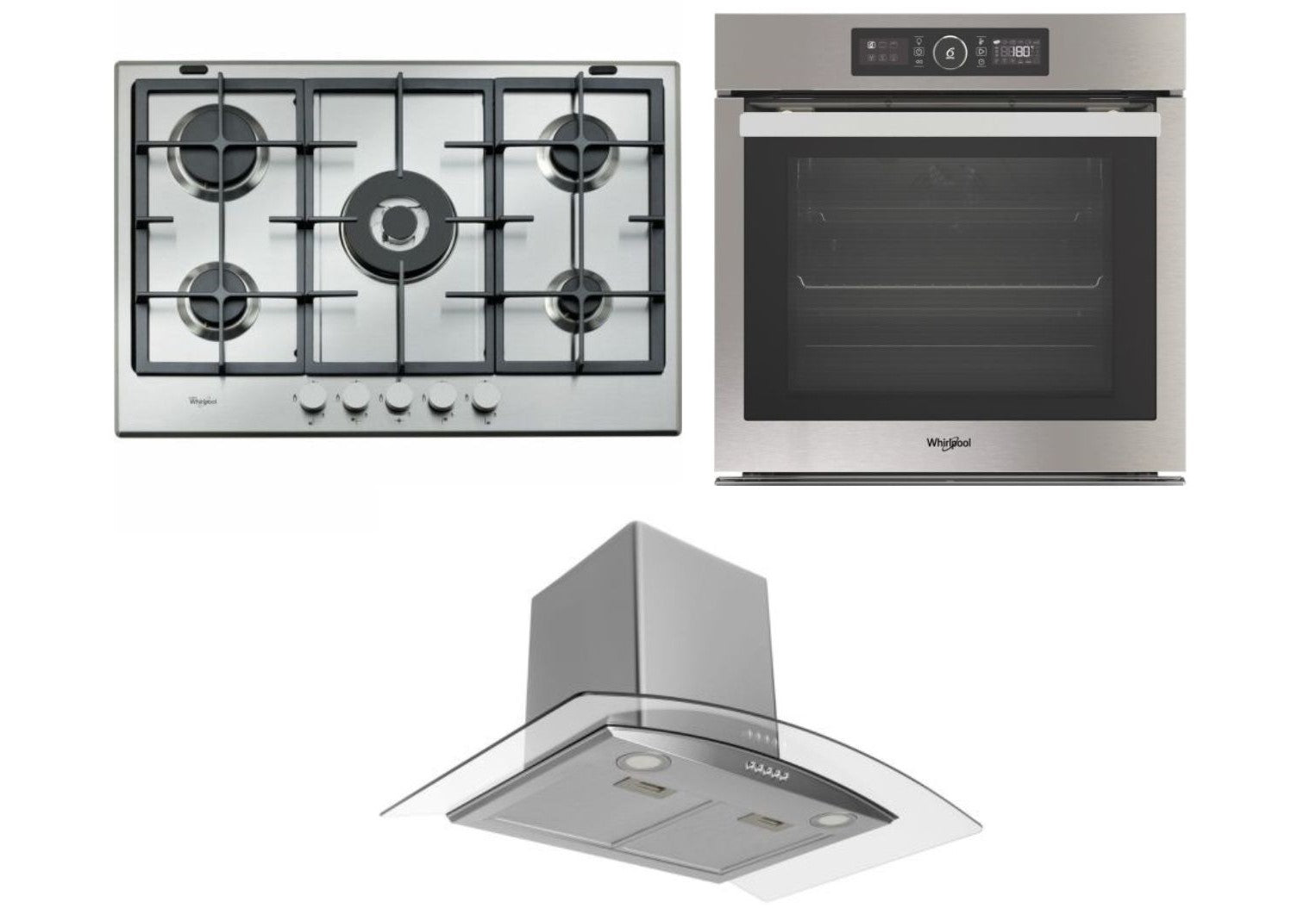 Whirlpool 220 volts Gas Cooktop 30 Inch GMA7522IX and 220 volts Electric oven AKZ9622IX220v and 30 Inch Hood 22v 240 volts 50 hz - 220 - Electronics